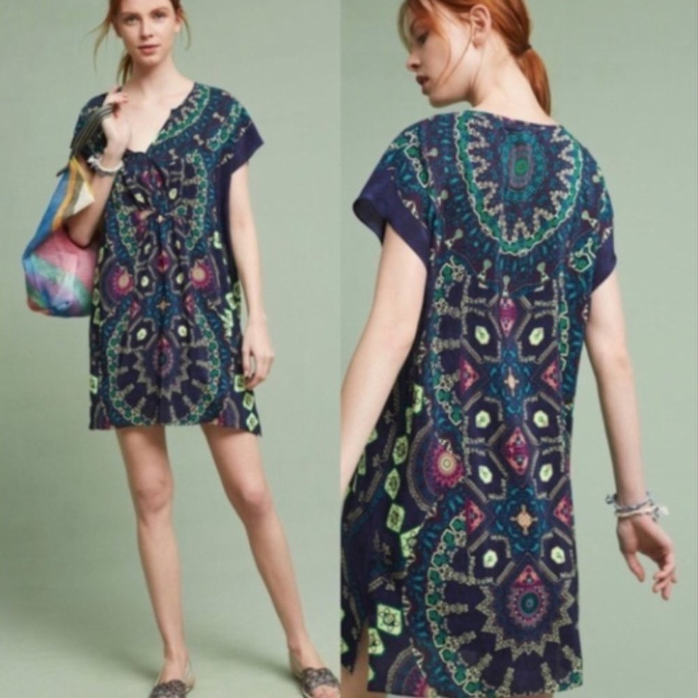 Anthropologie | Maeve 100% Silk Shift Dress